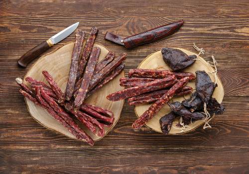 A stored beef jerky