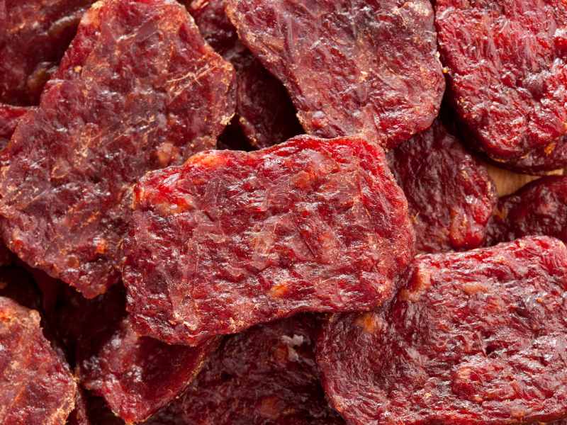 Beef jerky is consumed each year