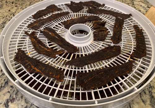 Beef jerky looks like after dehydration