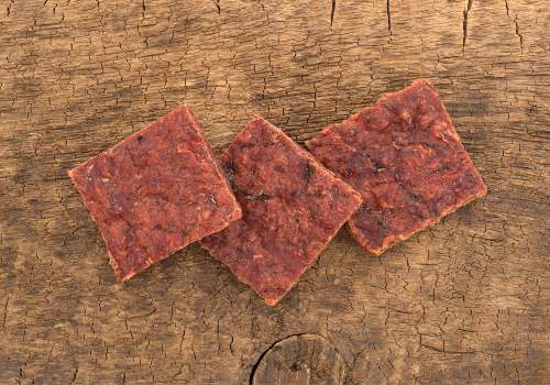 A beyond meat jerky on the table