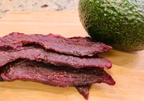 Cooked basic beef jerky