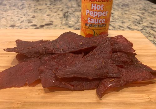 Cooked Super hot beef jerky