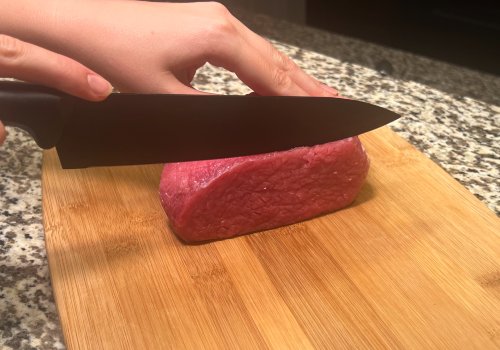  Slicing the beef for Wild Bills jerky