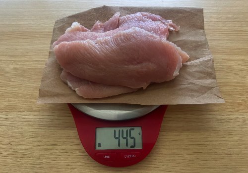 Weighing turkey in grams